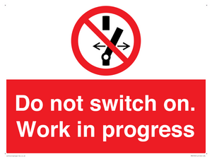 Do not switch on. Work in progress